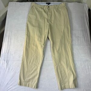 American Living Mens Chino Pants Beige Flat Front Preppy Straight Leg 38/32